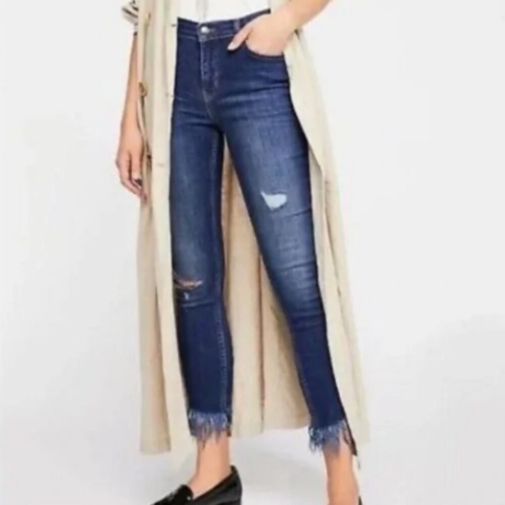 Free People Great Heights Frayed Skinny Jean